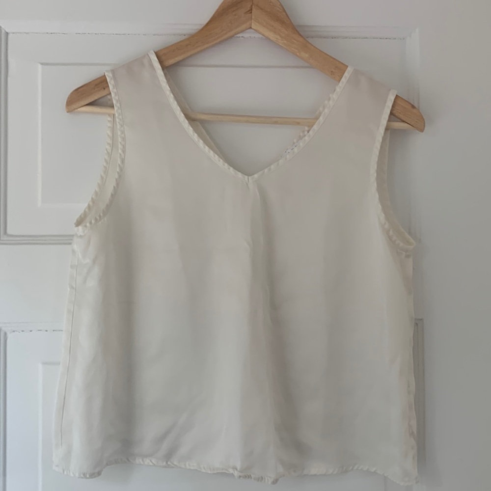 Lunya washable silk set, white - pants and tank